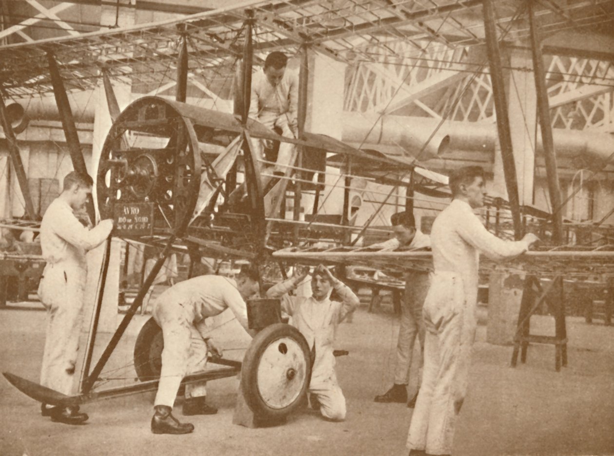 Praktykanci RAF montują samolot w Szkole Technicznej, Halton, Buckinghamshire, 1927 autorstwa Unbekannt