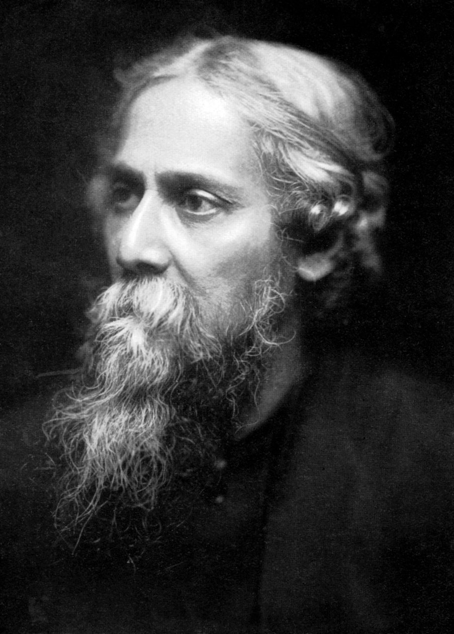 Rabindranath Tagore 1861-1941, indyjski filozof i poeta, c1930-1941 autorstwa Unbekannt
