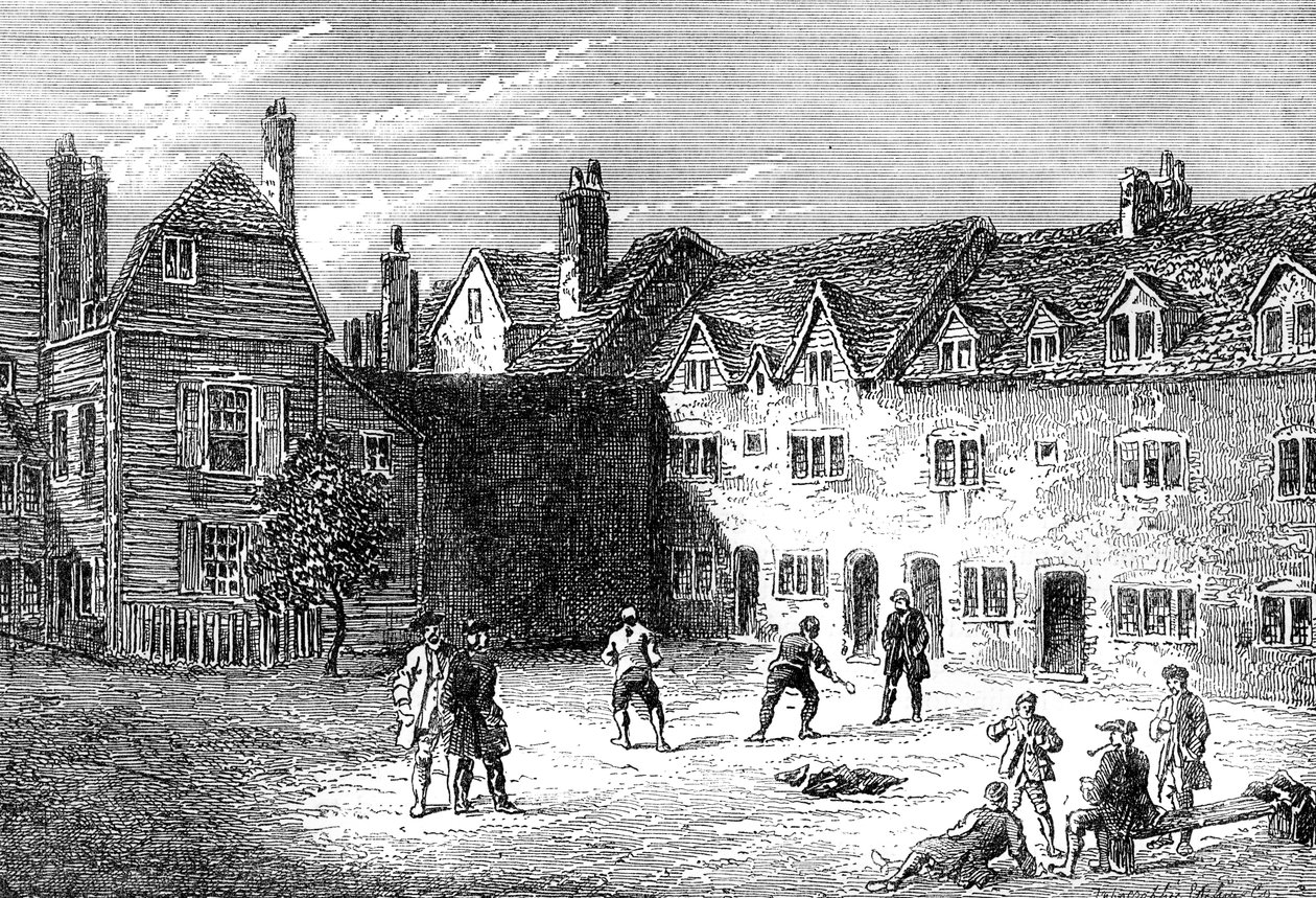 Racquet Court, więzienie Marshalsea, XIX w. autorstwa Unbekannt