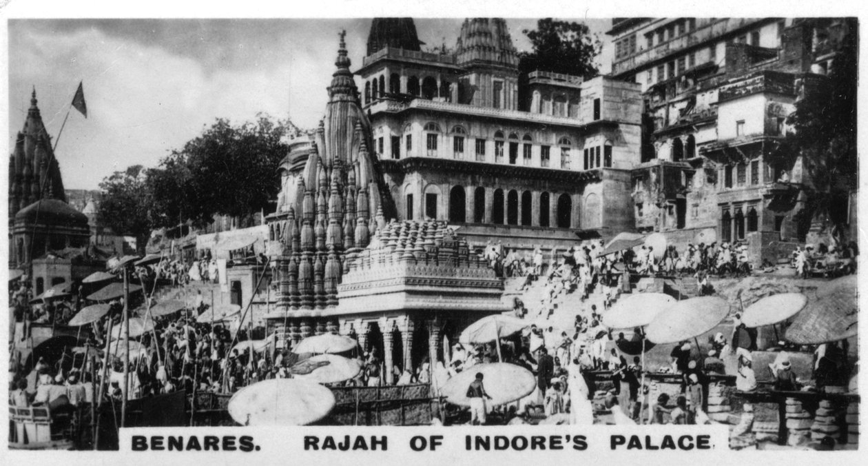 Pałac Rajah z Indores, Benares, Indie, ok. 1925 r. autorstwa Unbekannt