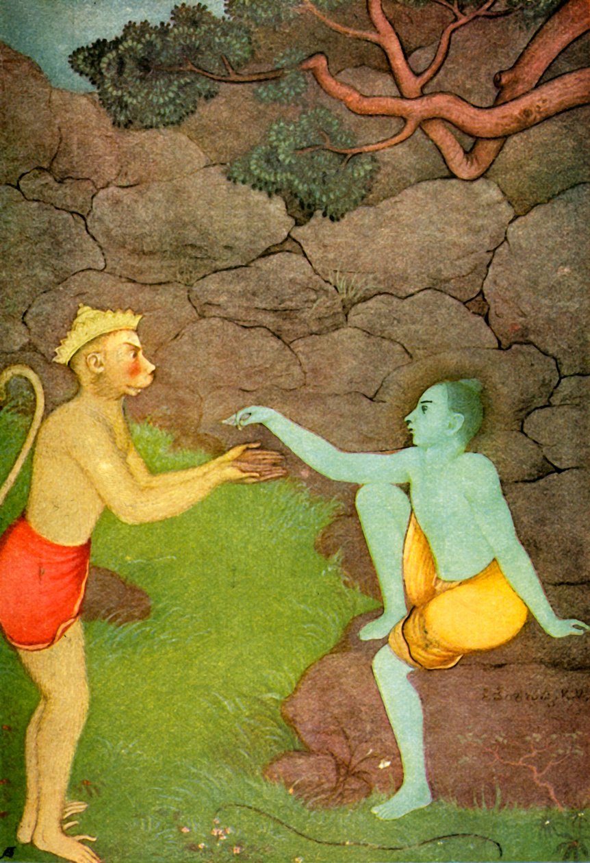 „Rama wysyła swój sygnet do Sity”, 1920. autorstwa Unbekannt