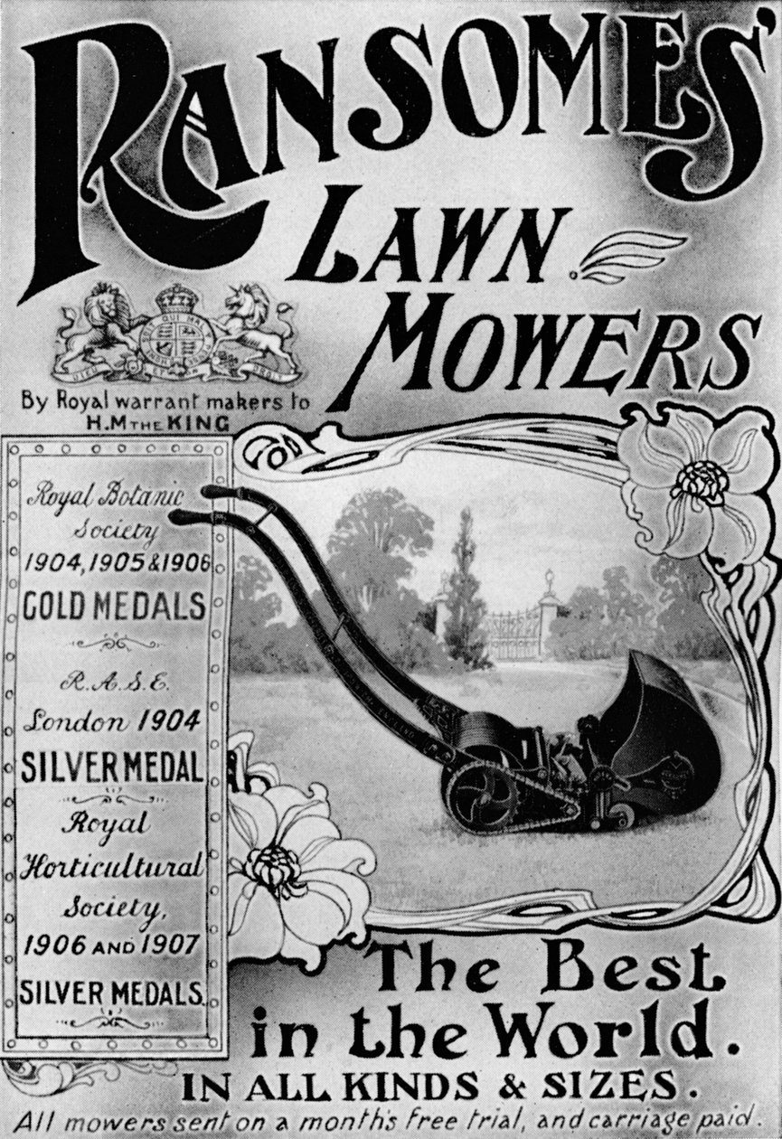 Reklama kosiarek Ransomes, 1908 autorstwa Unbekannt