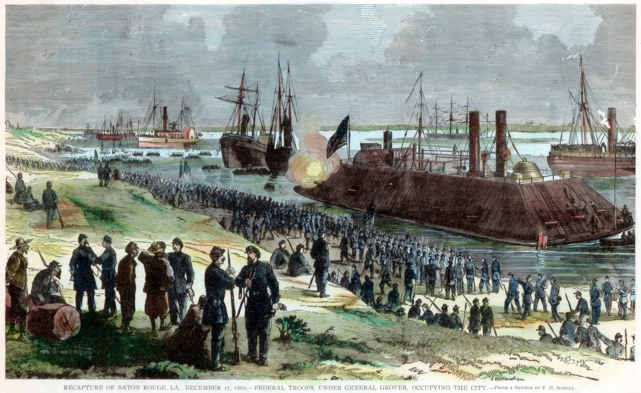 Odbicie Baton Rouge, Luizjana, wojna secesyjna, 17 grudnia 1862 r autorstwa Unbekannt
