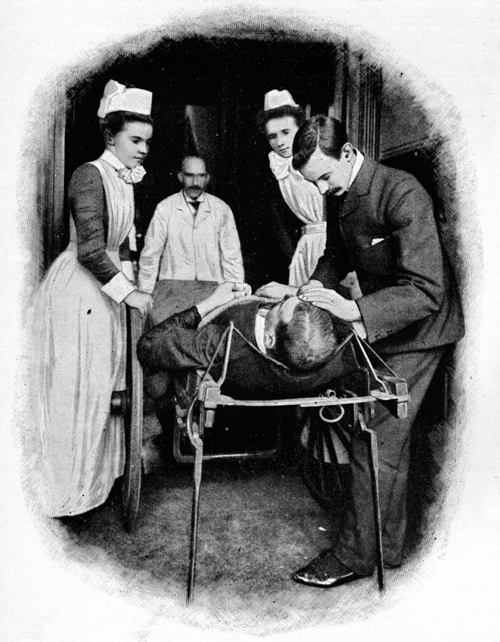 Przyjęcie przypadku wypadku w szpitalu Poplar w Londynie, ok. 1903 1903 r. autorstwa Unbekannt