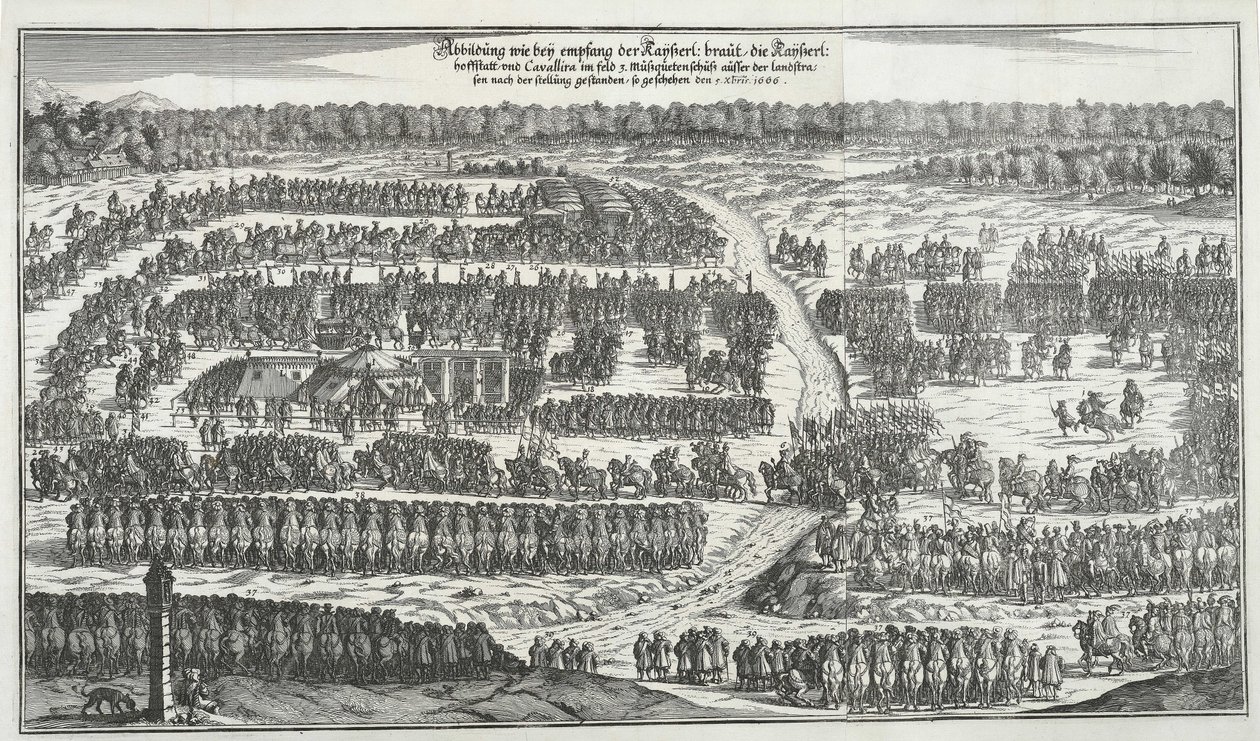 Przyjęcie infantki Małgorzaty Teresy z Hiszpanii w Wiedniu 6 grudnia 1666 r. autorstwa Unbekannt