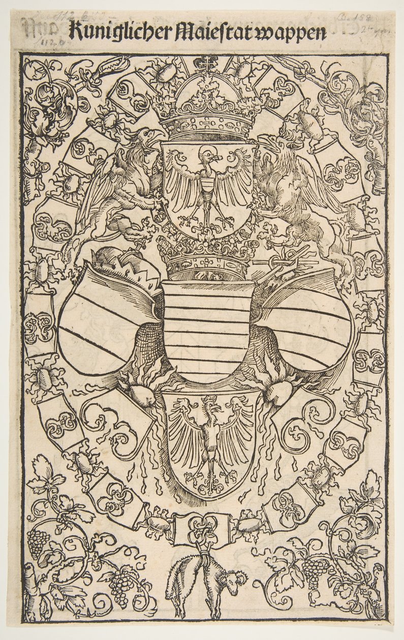 Recto: Herb Maksymiliana I jako króla Rzymian, verso: Herb Floriana ..., 1502. autorstwa Unbekannt