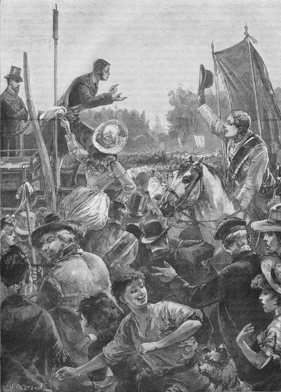 Demonstracja reform w Hyde Parku, Londyn, XIX wiek 1906 autorstwa Unbekannt