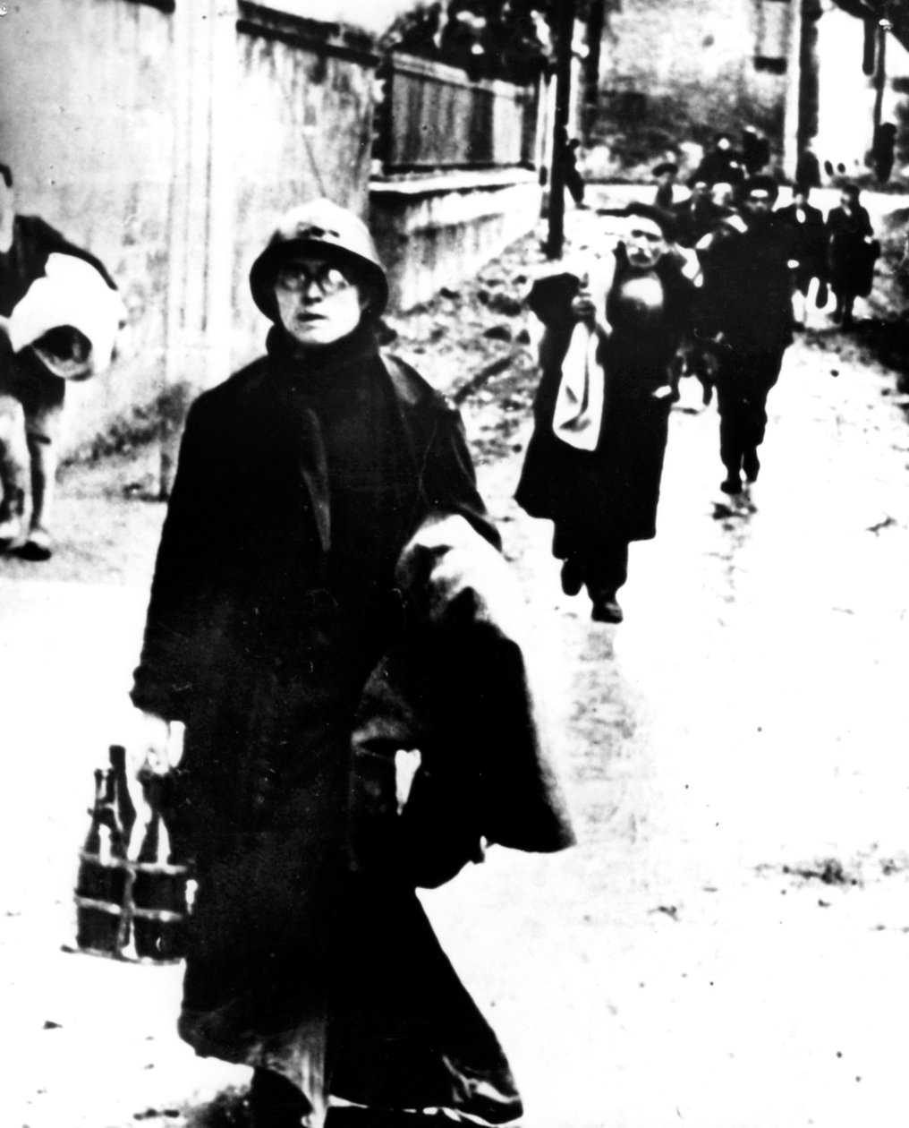 Uchodźcy opuszczający miasto w Normandii, Francja, II wojna światowa, 1940-1944 autorstwa Unbekannt