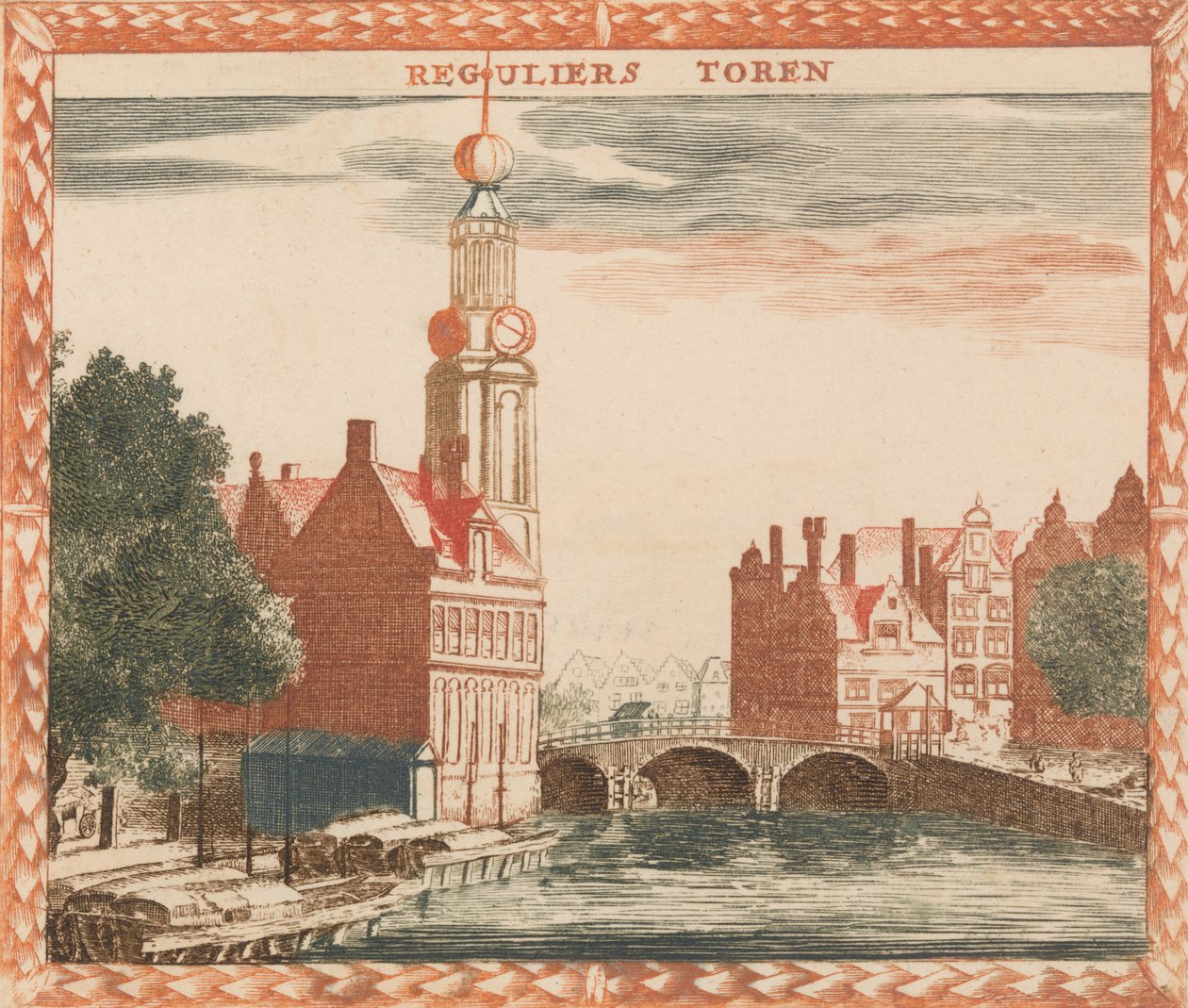 Reguliers Toren”, w: Tooneel Der Hoofdste Nederlands Huizen, En Lust Hoven, To T Lev..., nd.. autorstwa Unbekannt