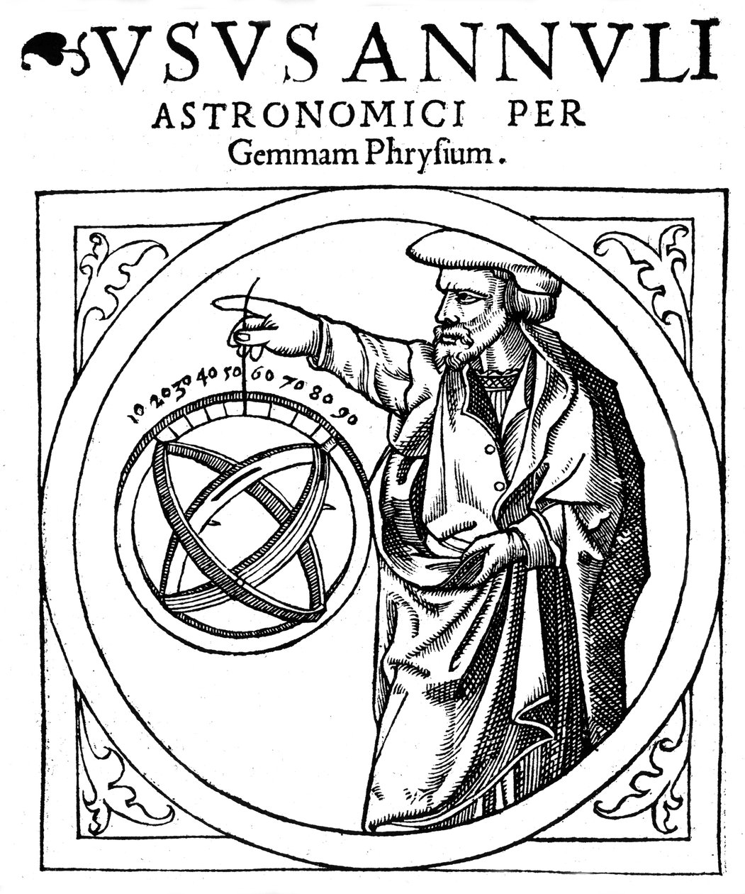 Reiner Gemma Frisius , holenderski astronom, geograf, kartograf i matematyk, 1539 autorstwa Unbekannt