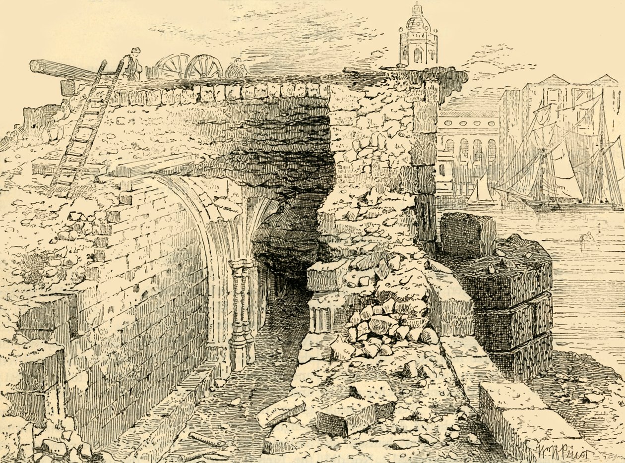 Pozostałości kaplicy św. Tomasza, Old London Bridge, ok. 1872 r. autorstwa Unbekannt
