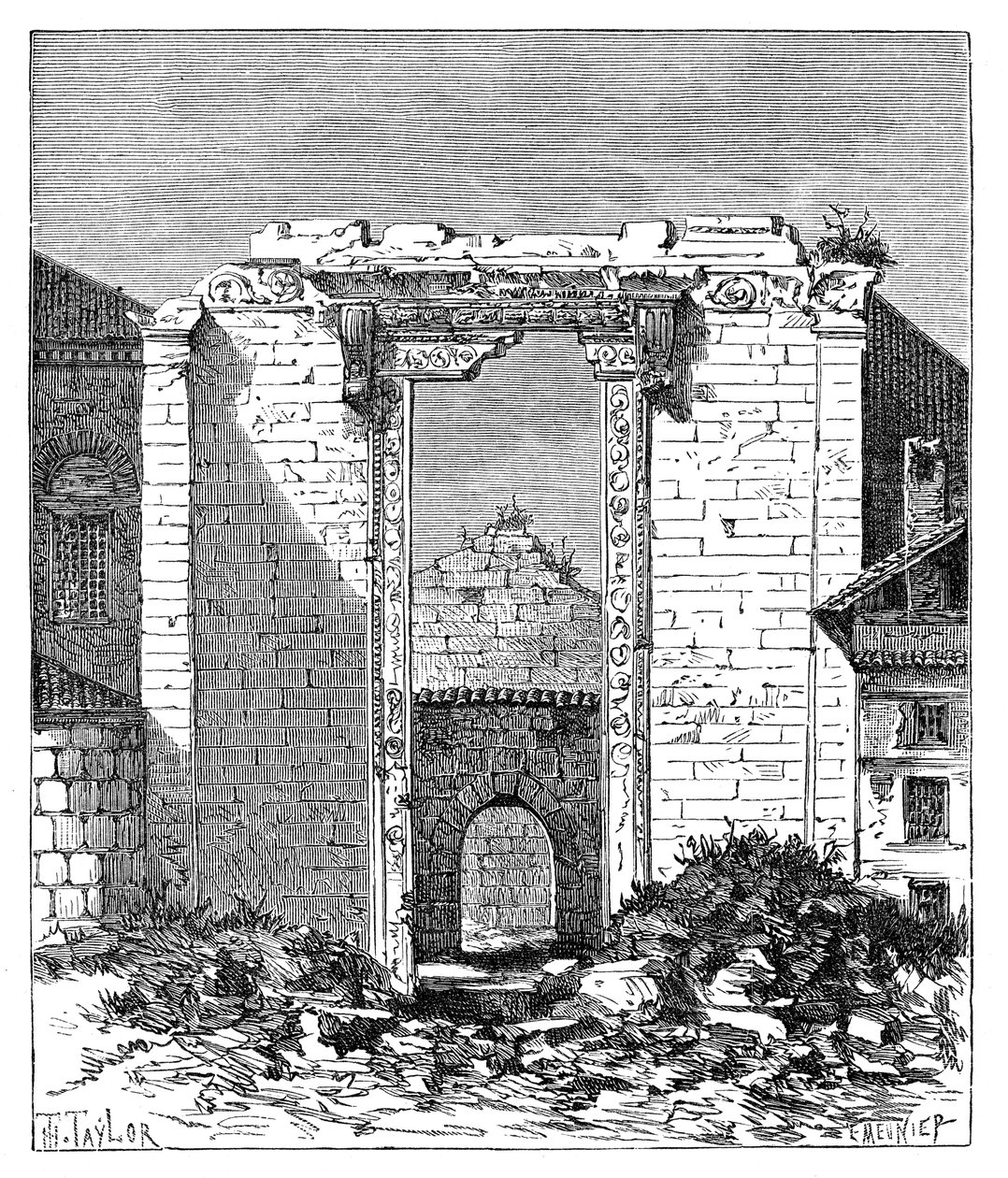 Pozostałości świątyni Augusta i Rzymu, Ancyra Ankara, Turcja, 1895 autorstwa Unbekannt