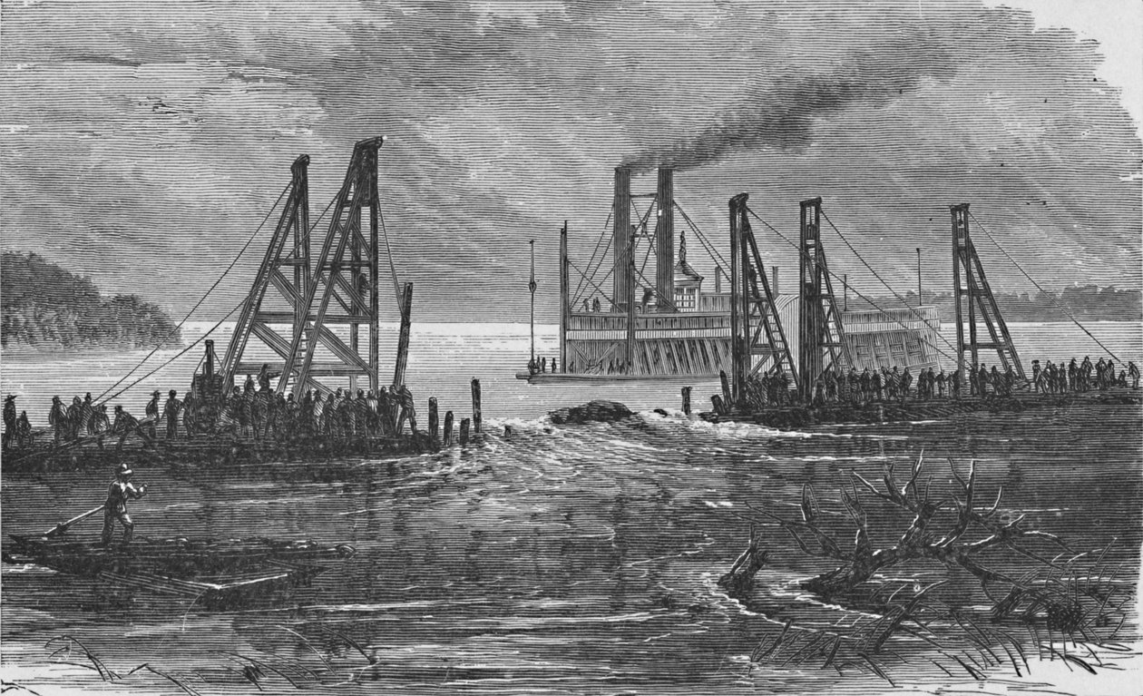 Usuwanie zaczepów przez pogłębianie, 1883 autorstwa Unbekannt
