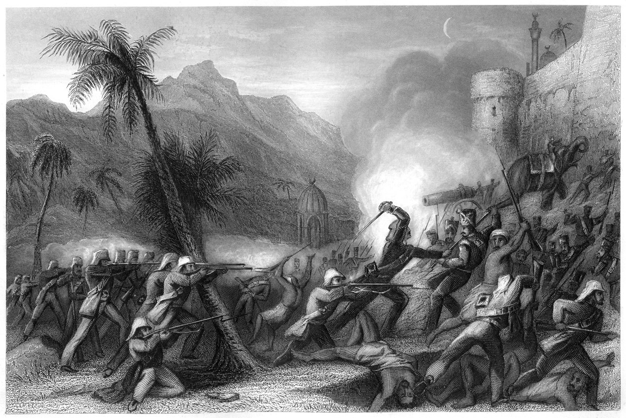 Odpieranie wypadu przed Delhi, 1857, ok. 1860 autorstwa Unbekannt
