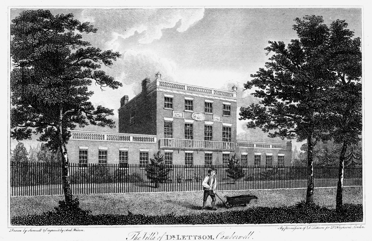 Rezydencja Johna Coakleya Lettsoma, Camberwell, Londyn, 1817 autorstwa Unbekannt