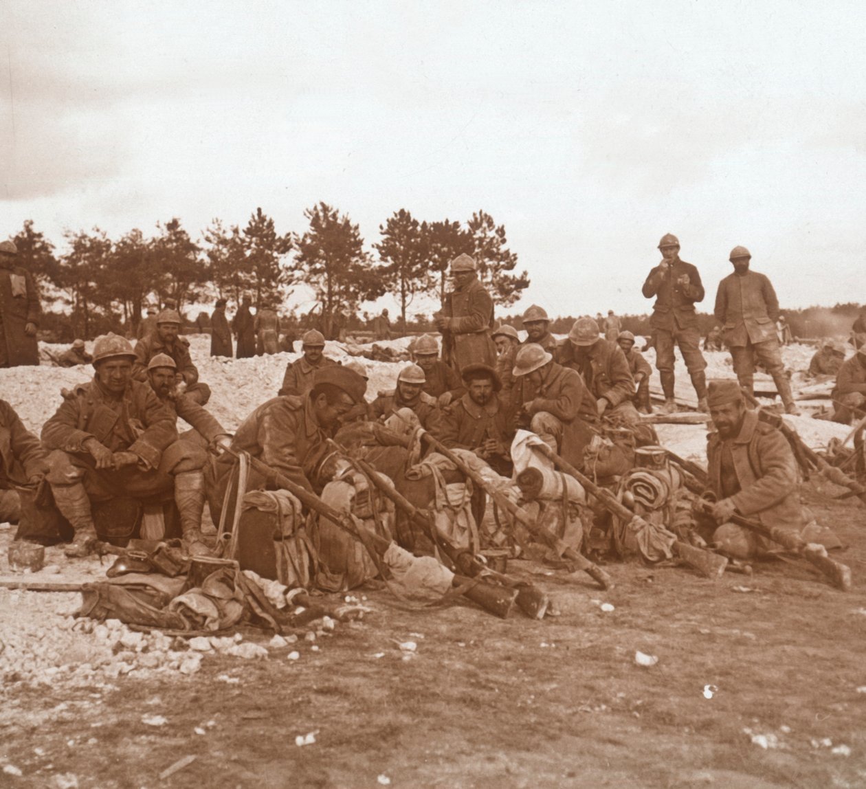 Miejsce odpoczynku, Szampan, północna Francja, c1914-c1918 autorstwa Unbekannt