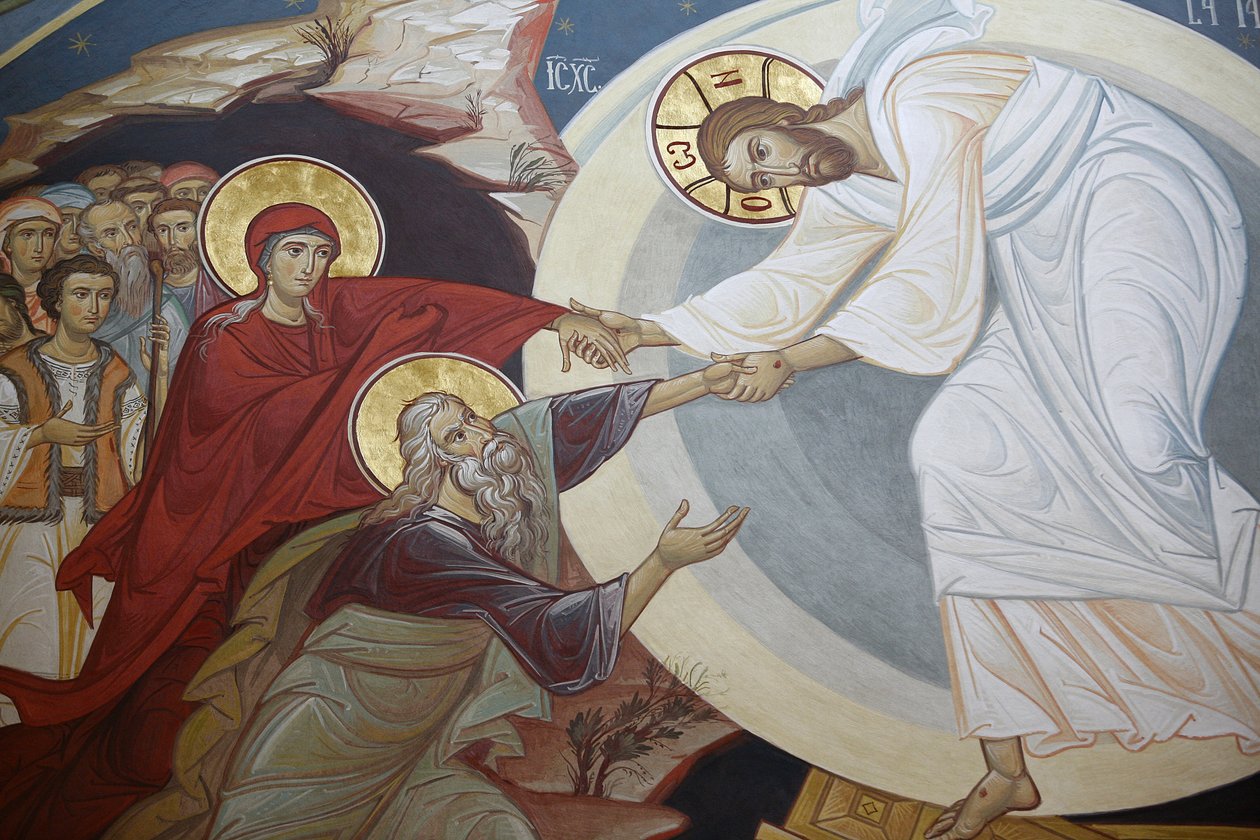 Zmartwychwstanie. Jezus, Adam i Ewa Wiedeń Austria autorstwa Unbekannt