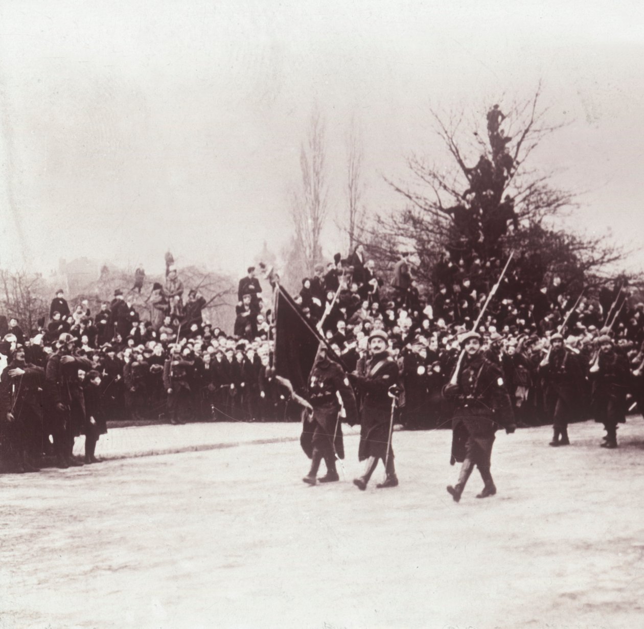 Powrót Belgów do Liége, Belgia, c1914-c1918 autorstwa Unbekannt