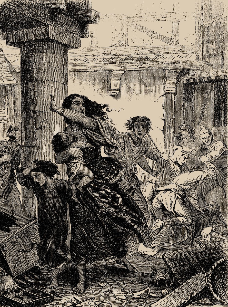 Masakra Żydów w Nadrenii w 1096 r., 1866 r. autorstwa Unbekannt