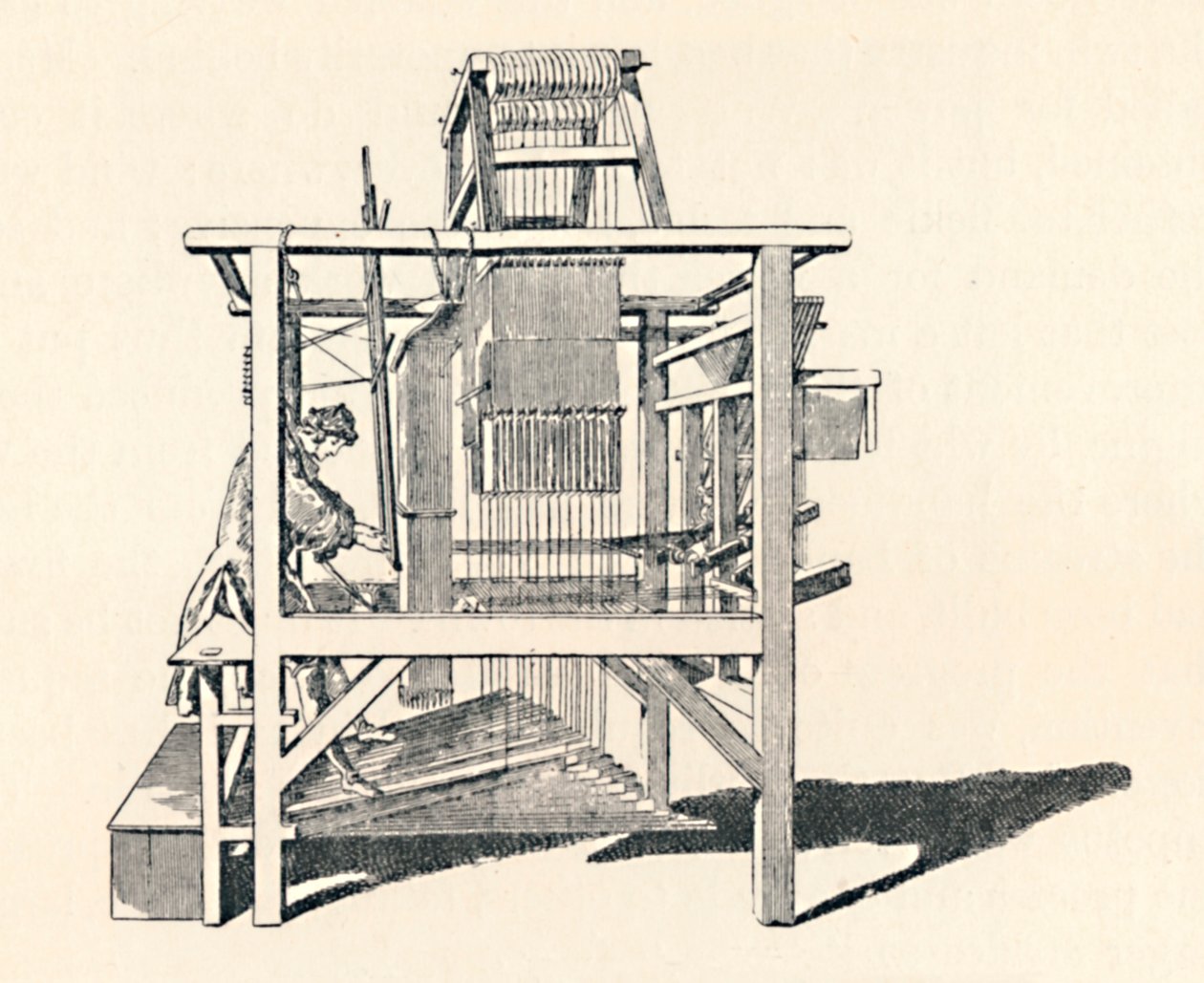 Tkacz wstążek w swoim krośnie, 1747, 1904 autorstwa Unbekannt