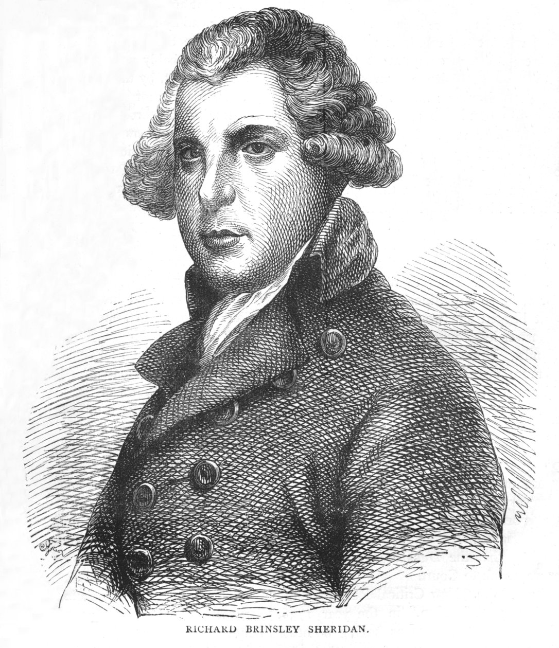 Richard Brinsley Sheridan, irlandzki dramaturg, poeta i polityk, c1875 1878 autorstwa Unbekannt