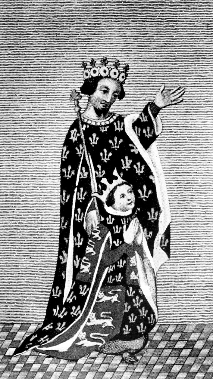 Ryszard II i jego ojciec, Czarny Książę, XIV wiek, 1910 autorstwa Unbekannt