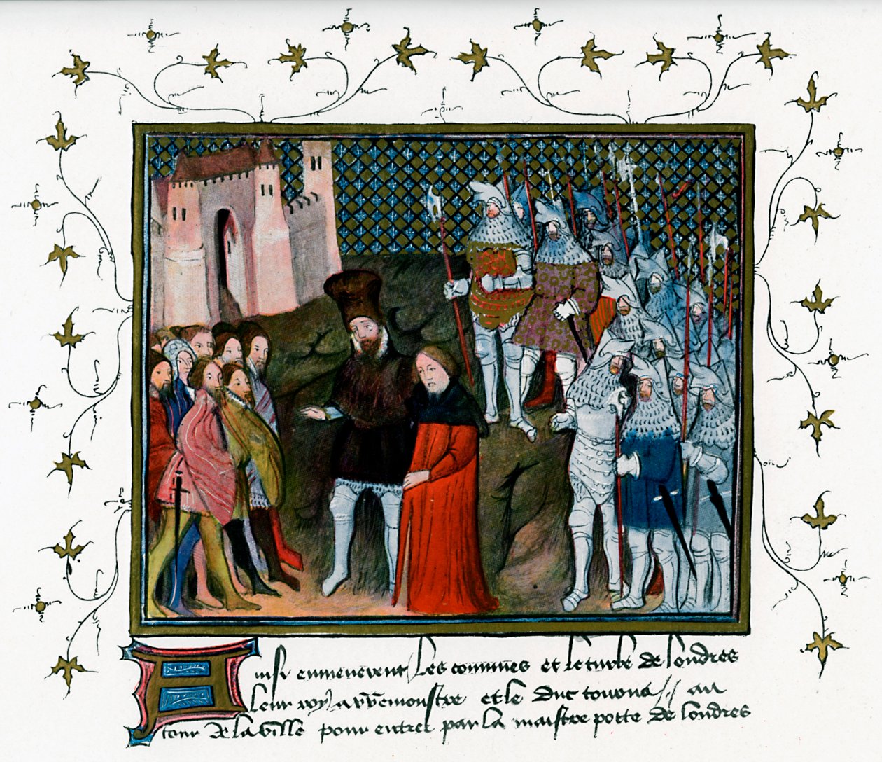 Ryszard II dostarczony przez Bolingbroke obywatelom Londynu, 1399, c1400-c1425 autorstwa Unbekannt