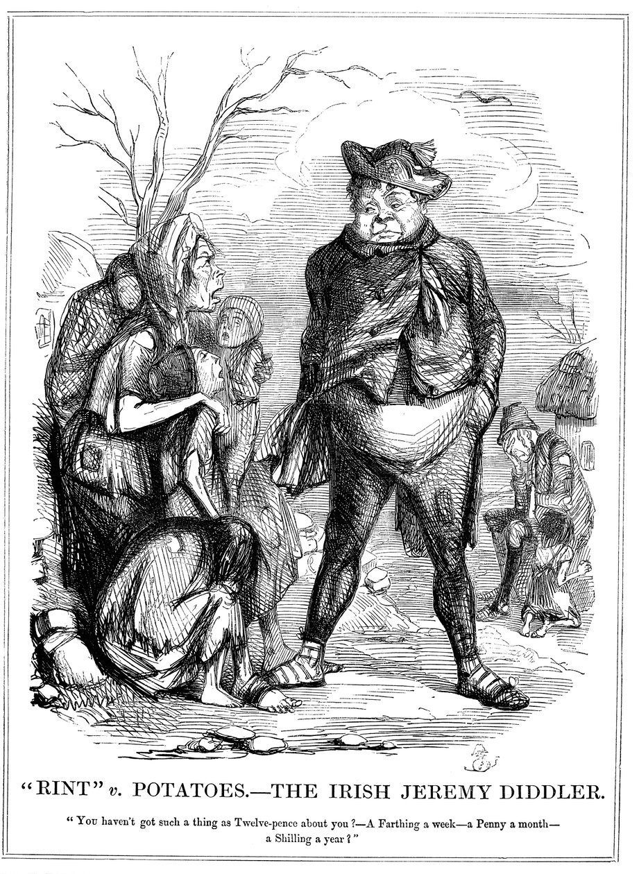 Rint v Potatoes - Irlandzki Jeremy Diddler, 1845 autorstwa Unbekannt