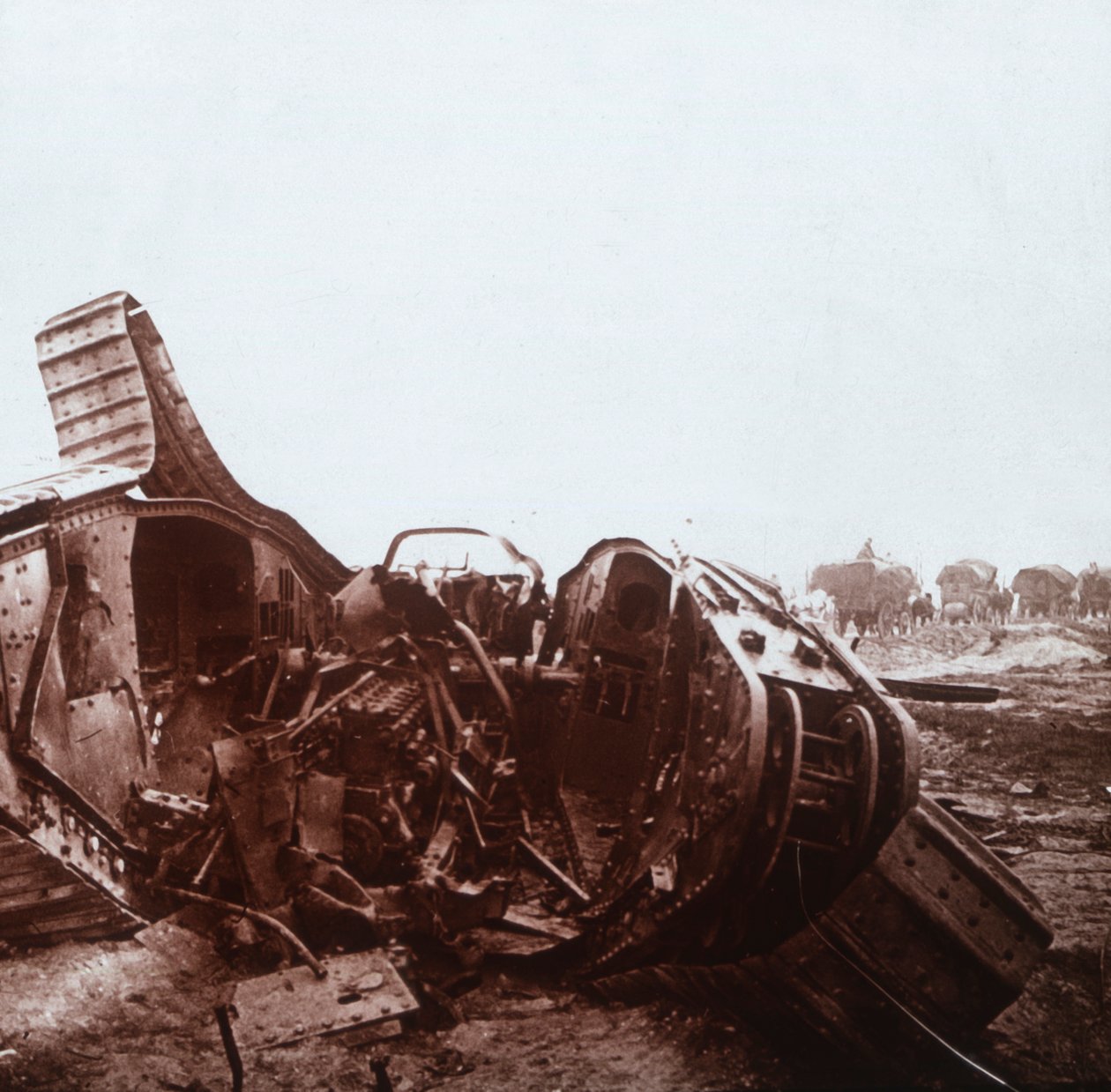 Zgrany czołg otwarty, Szampan, północna Francja, c1914-c1918 autorstwa Unbekannt