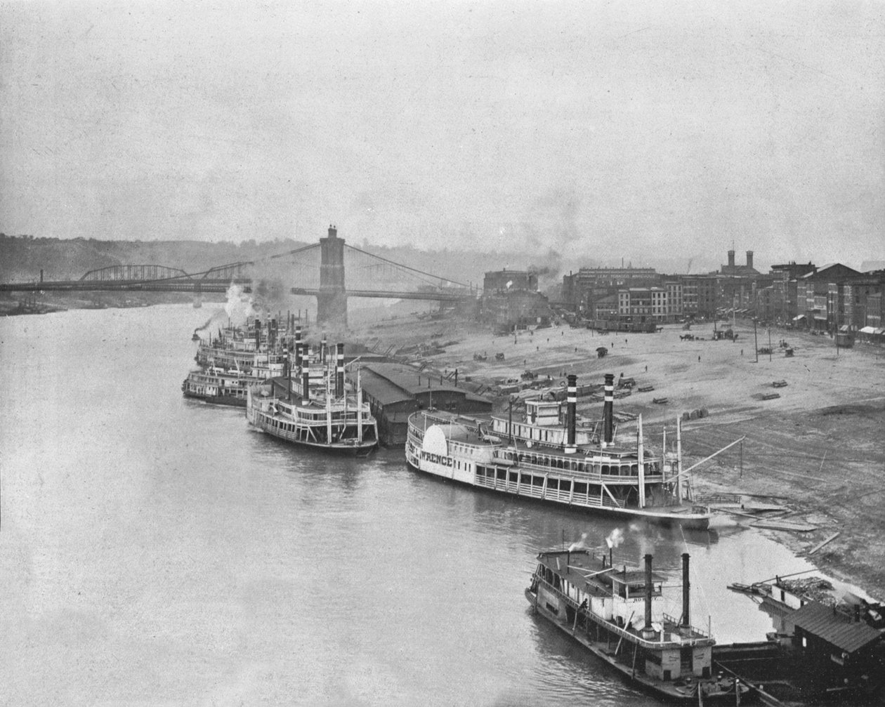 River Front, Cincinnati, Ohio, USA, ok. 1900. autorstwa Unbekannt