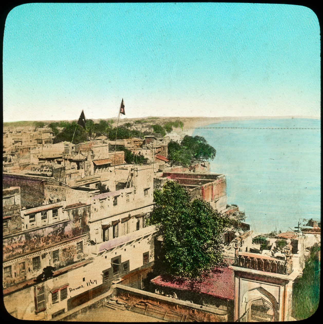 Rzeka Ganges z meczetu Aurangzeb, Benares, Indie, koniec XIX lub początek XX wieku autorstwa Unbekannt