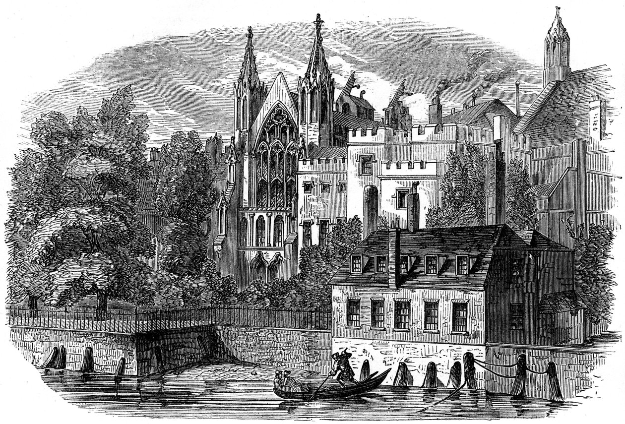 Front rzeki starego House of Peers House of Lords, Londyn, XIX wiek autorstwa Unbekannt