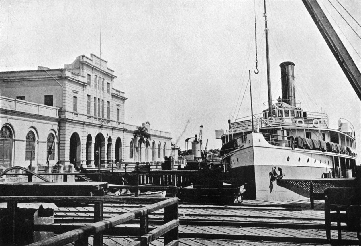 Parowiec rzeczny w Urzędzie Celnym, Asuncion, Paragwaj, 1911 autorstwa Unbekannt