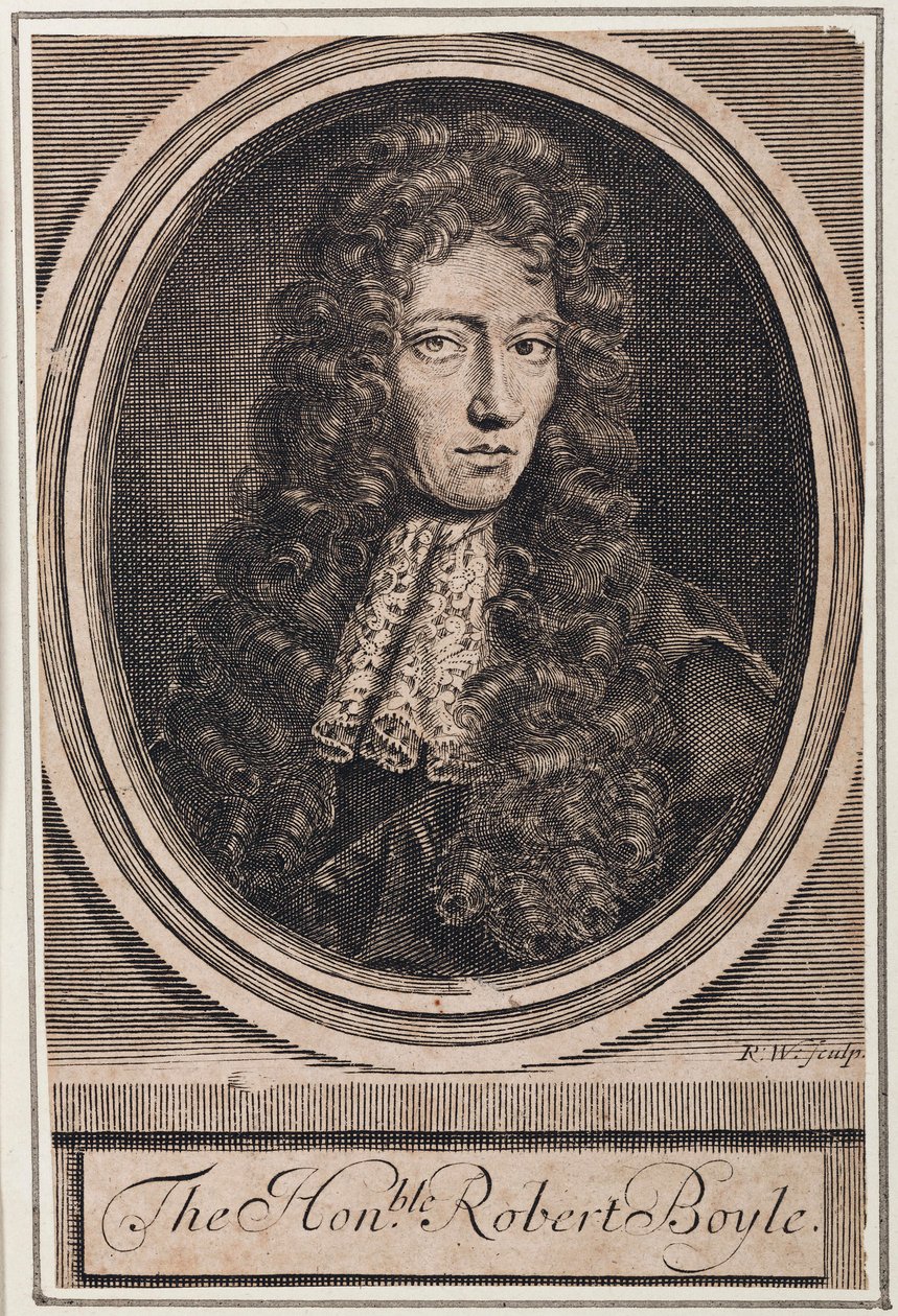 Robert Boyle, irlandzki fizyk i chemik, ok. 1680 autorstwa Unbekannt