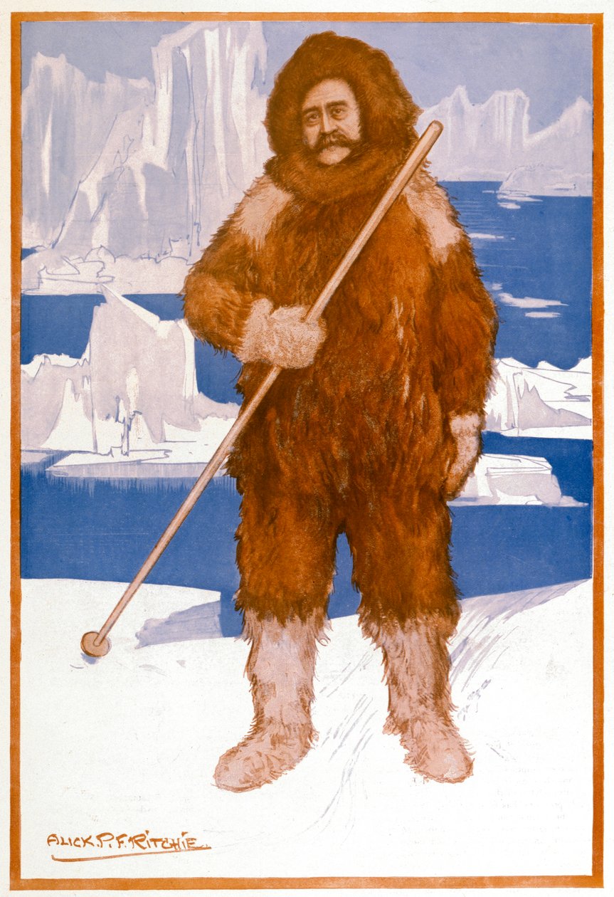 Robert Edwin Peary, amerykański oficer marynarki i badacz, 1909 autorstwa Unbekannt