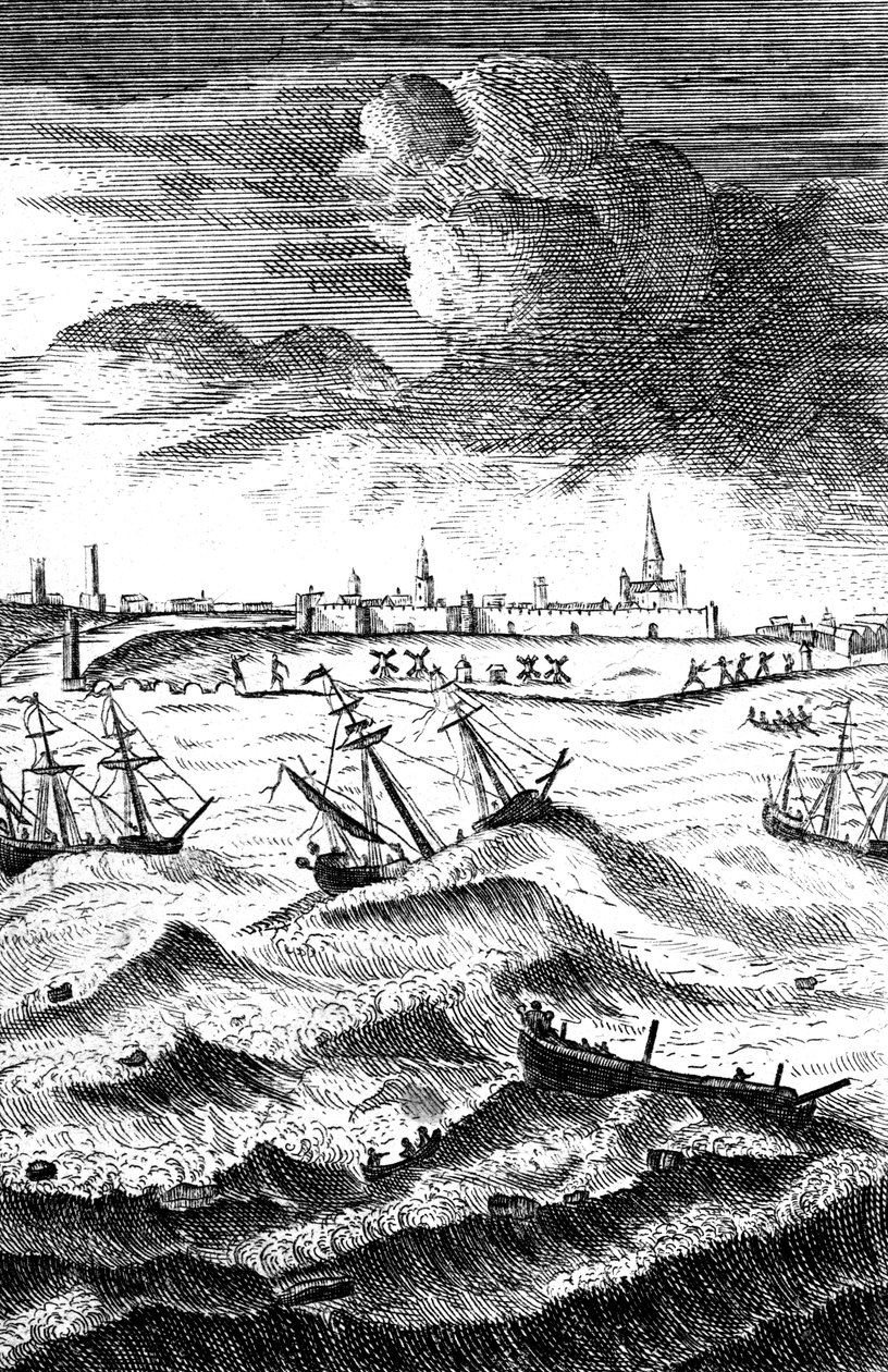 Robinson Crusoe rozbity w Yarmouth, c1719 autorstwa Unbekannt