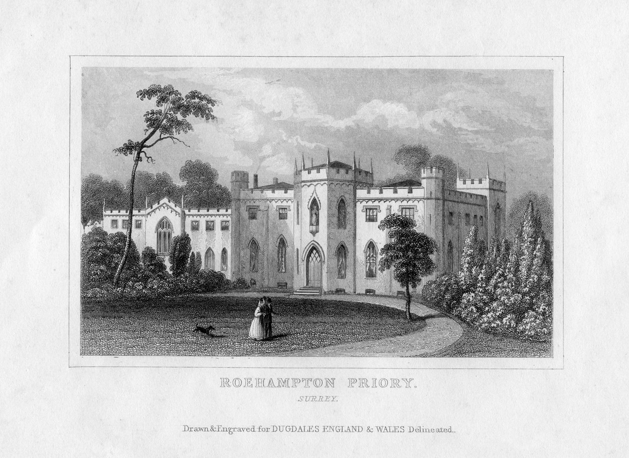 Roehampton Priory, Surrey, połowa XIX wieku autorstwa Unbekannt