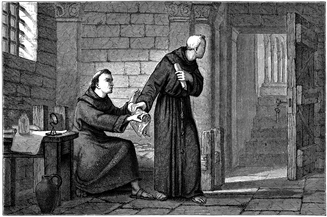 Roger Bacon, angielski naukowiec eksperymentalny, filozof i franciszkanin autorstwa Unbekannt