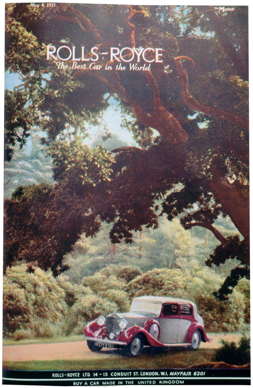 Reklama samochodu Rolls-Royce, 1937 autorstwa Unbekannt