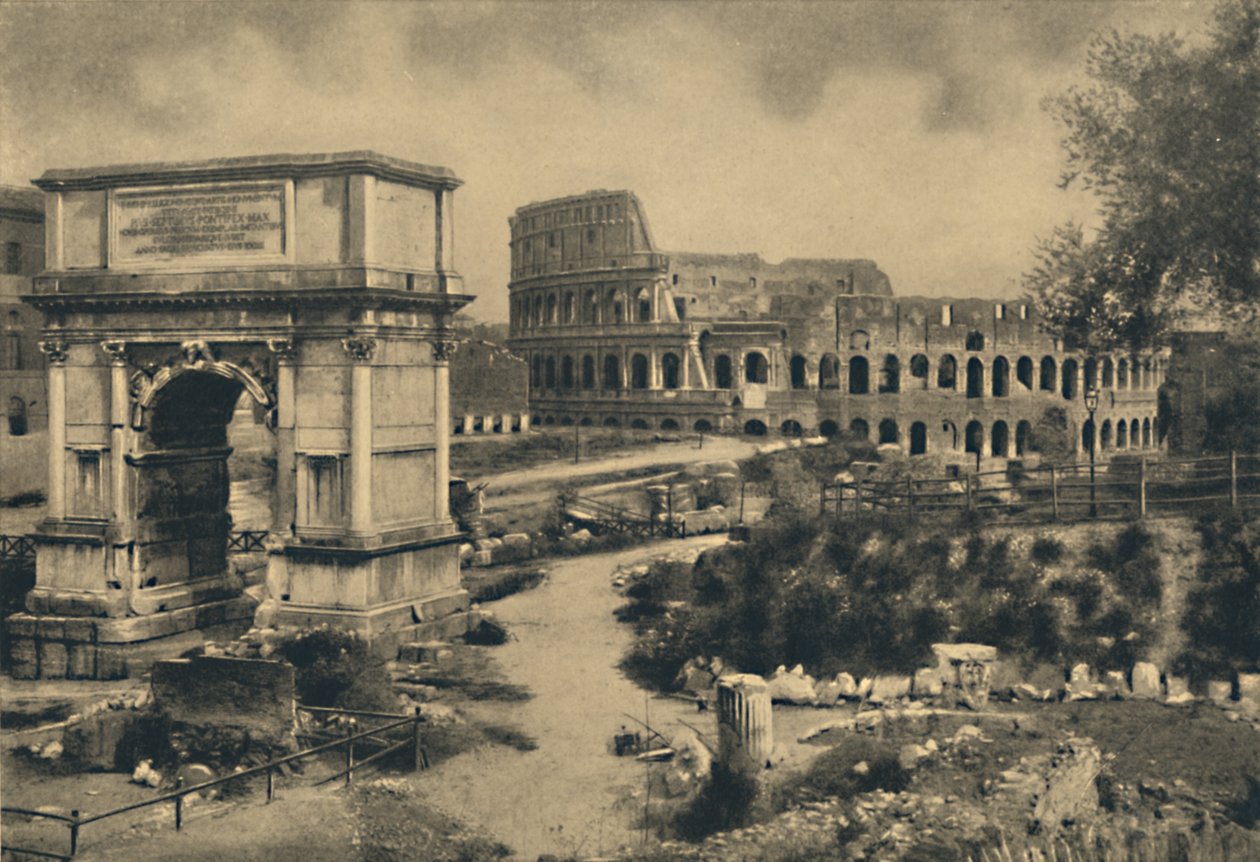Roma - Łuk Tytusa - Koloseum, 1910 autorstwa Unbekannt