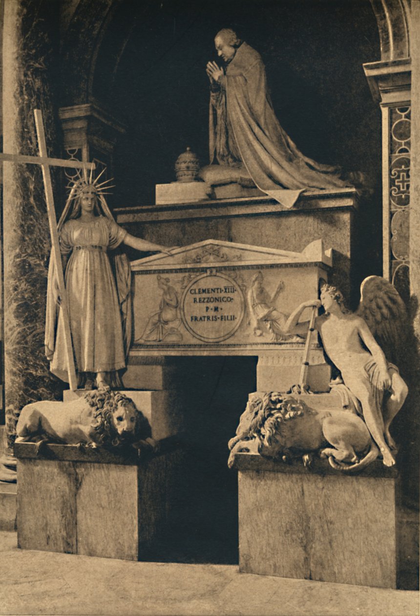 Roma - Bazylika św. Piotra - Grób Klemensa XIII, dzieło Canova, 1910 autorstwa Unbekannt