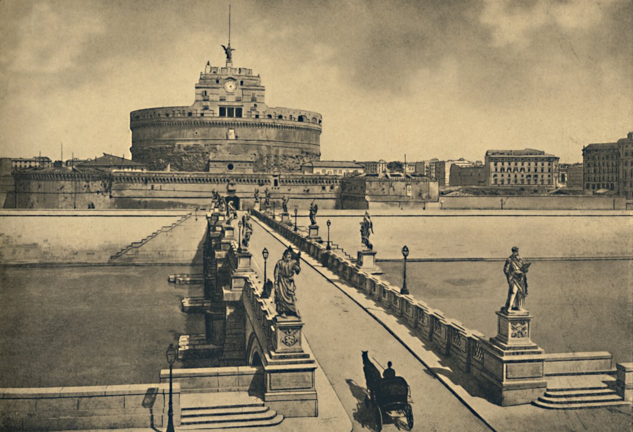 Roma - Most i Zamek św. Anioła, 1910 autorstwa Unbekannt