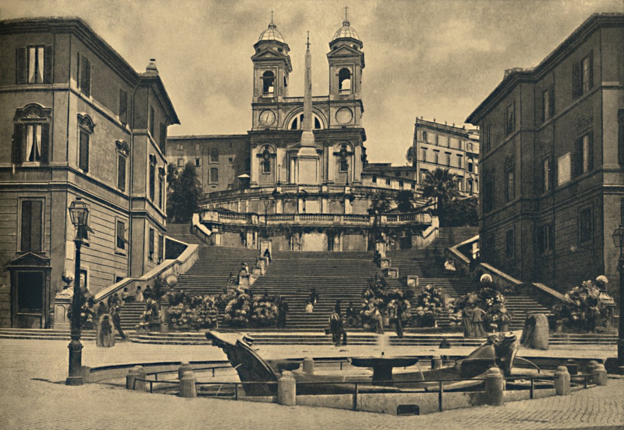 Rzym – Kościół Trinita dei Monti, 1910 autorstwa Unbekannt