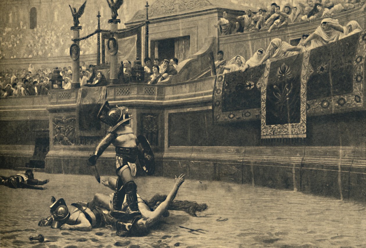 Roma - Koloseum - Kciuki w dół w walce gladiatorów, 1910 autorstwa Unbekannt