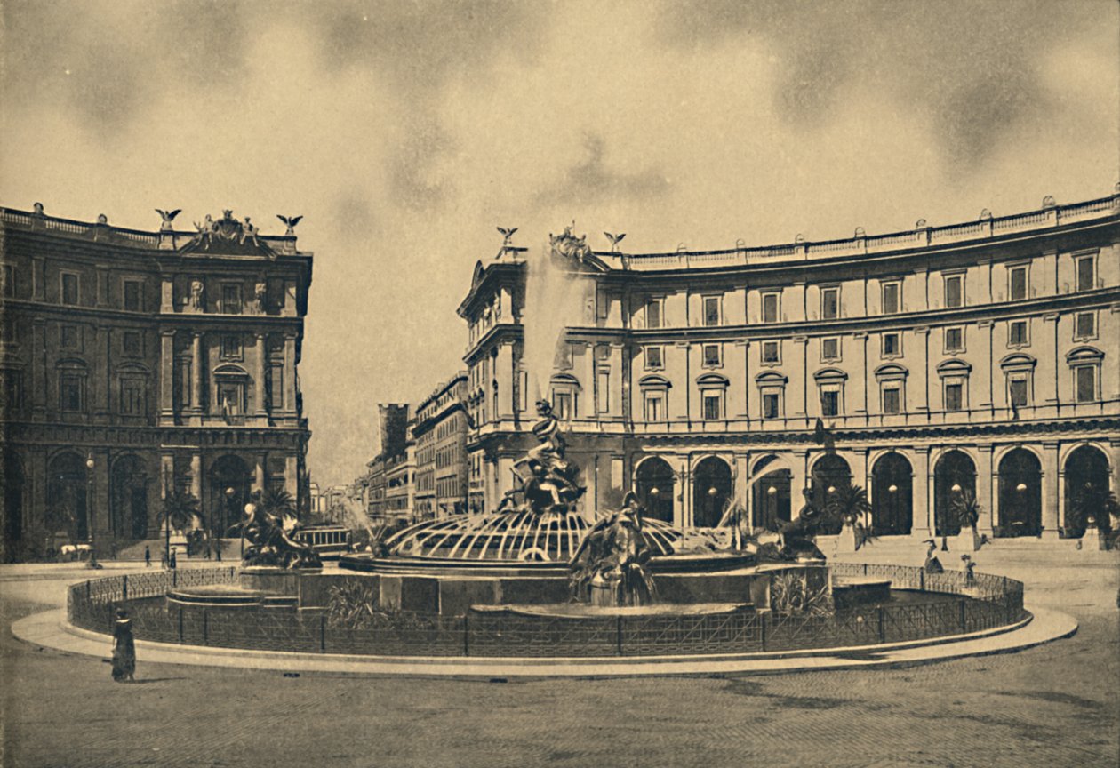 Roma – Plac Esedra i Fontanna Najady, 1910 autorstwa Unbekannt