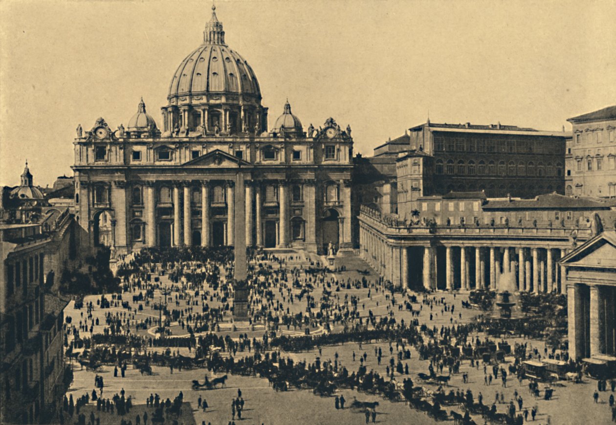 Roma - Fasada i Kopuła S. Peters, 1910 autorstwa Unbekannt