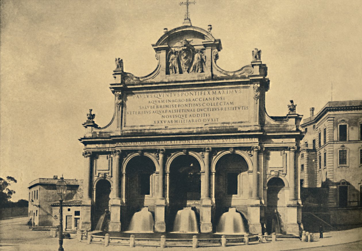 Roma - Fontanna wodociągu Pawła V, wzniesiona według projektów Fontany w 1612, 1910 autorstwa Unbekannt