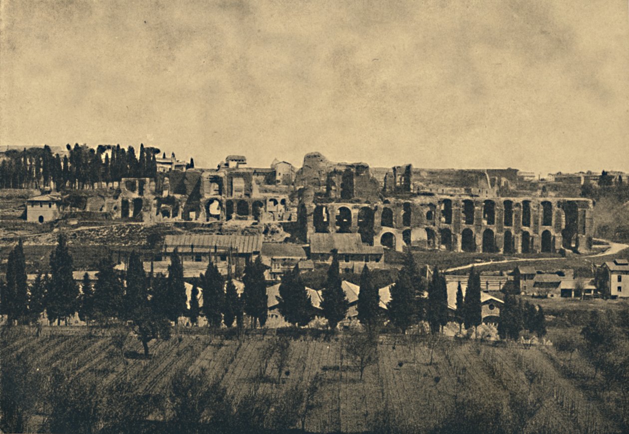 Roma - Wielkie pozostałości podbudów pałacu Septymiusza Sewera, 1910. autorstwa Unbekannt