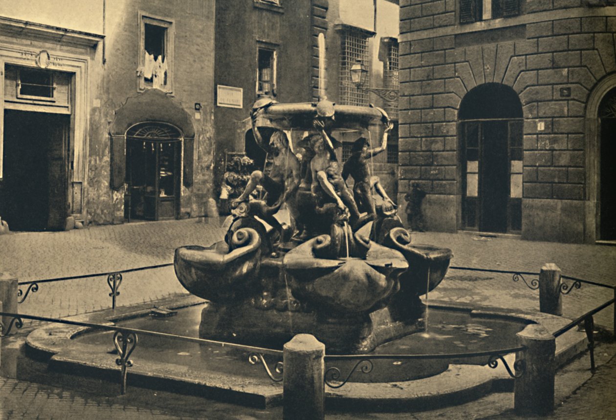 Rzym - Plac Mattei. - Fontanna Żółwi. Landini i Della Porta 1585., 1910 autorstwa Unbekannt