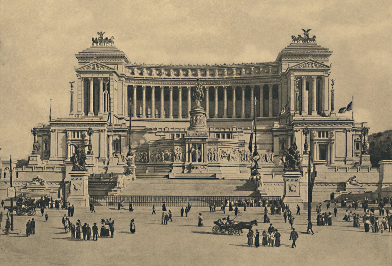 Rzym - Piazza di Venezia. Pomnik Wiktora Emanuela II, 1910. autorstwa Unbekannt